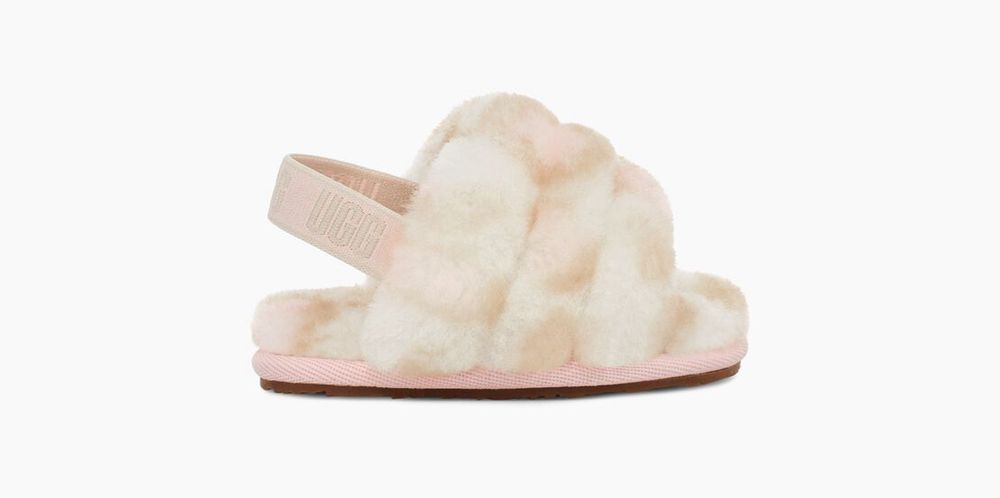 Ugg Slide Baby - Ugg Fluff Yeah Her Print White - 761NPVMRX